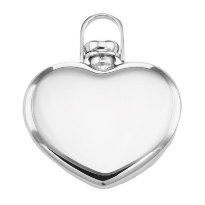 Sterling Engravable Heart Shaped Perfume Bottle Pendant - Made in USA - TX-595-P