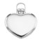 Sterling Engravable Heart Shaped Perfume Bottle Pendant - Made in USA