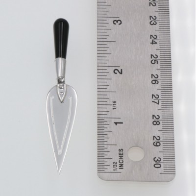 Sterling Silver Trowel Bookmark Black Onyx Handle - X-6223-O