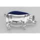 Antique Style Pig Pin Cushion in Fine Sterling Silver - X-006