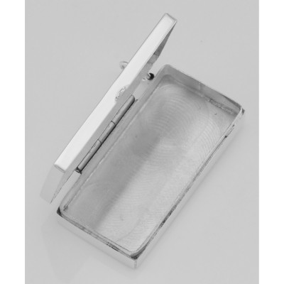 Domino Style Pill Box - Sterling Silver Pillbox / Pendant - X-160 Domino Style Pill Box - Sterling Silver Pillbox / Pendant - X-160