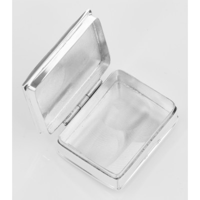 Jockey / Horse Sterling Silver Pillbox w/ Porcelain Top - X-18