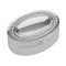 Small Oval Beaded Border Keepsake Sterling Silver Pillbox - Engravable