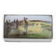 Porcelain Top Golf Pillbox - Sterling Silver Pill Box - X-300