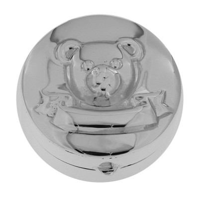 Teddy Bear / First Tooth / Christening / Baptismal Sterling Silver Baby Box - X-609