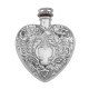 Classic Small Heart Perfume Bottle or Memorial Ash Pendant - Sterling Silver - X-6243