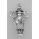 Antique Style Urn Perfume / Ash or Memorial Bottle Pendant - Sterling Silver - X-6411