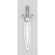 Sword / Dagger Bookmark - Sterling Silver - X-66413