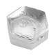 Small Hexagon Shaped Sterling Silver Pillbox with Engraved Top - x-9051