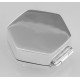 Small High Polish Hexagon Shaped Sterling Silver Engravable Pillbox