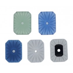 20 x 15mm Pressed Glass Crystals Assorted Colors (Camphor Glass)