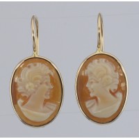 Cameo Silver / Gold Earrings